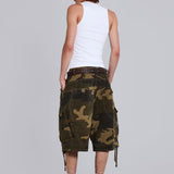 Cadet Style Camo Loose Shorts