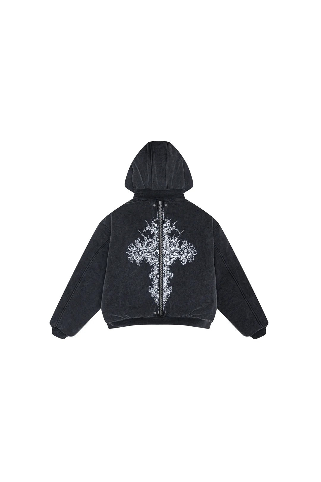 【THOUGHT WE FRIENDS】Double-Sided Bomber Jacket-Black