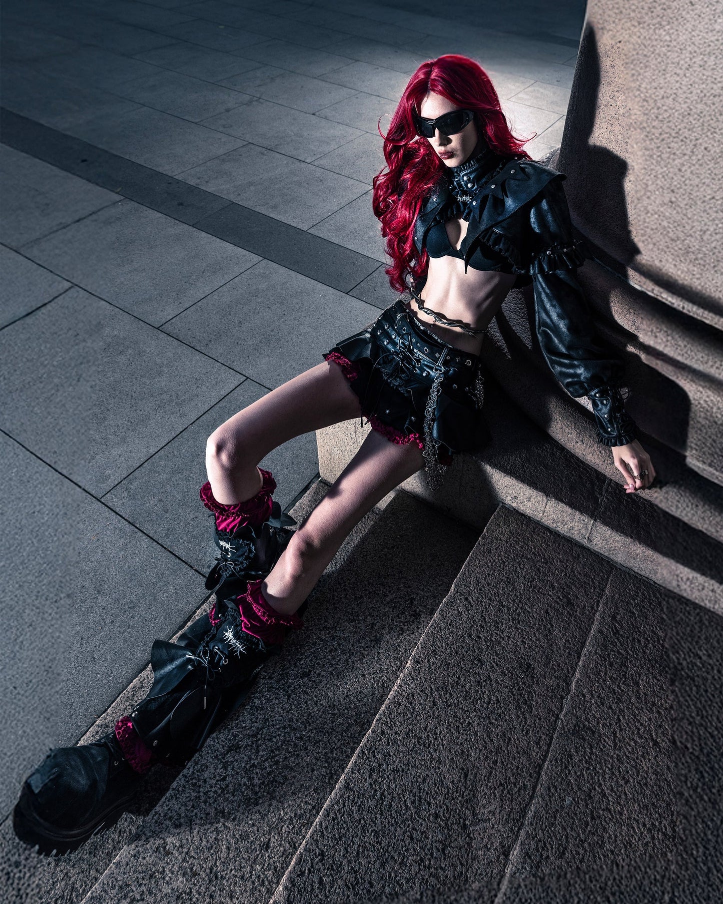 【SATSUN NIGHT】SSN V.05 KURO FOUR-LAYERS HAND & LEG WARMER - BLACK (PRE-ORDER)