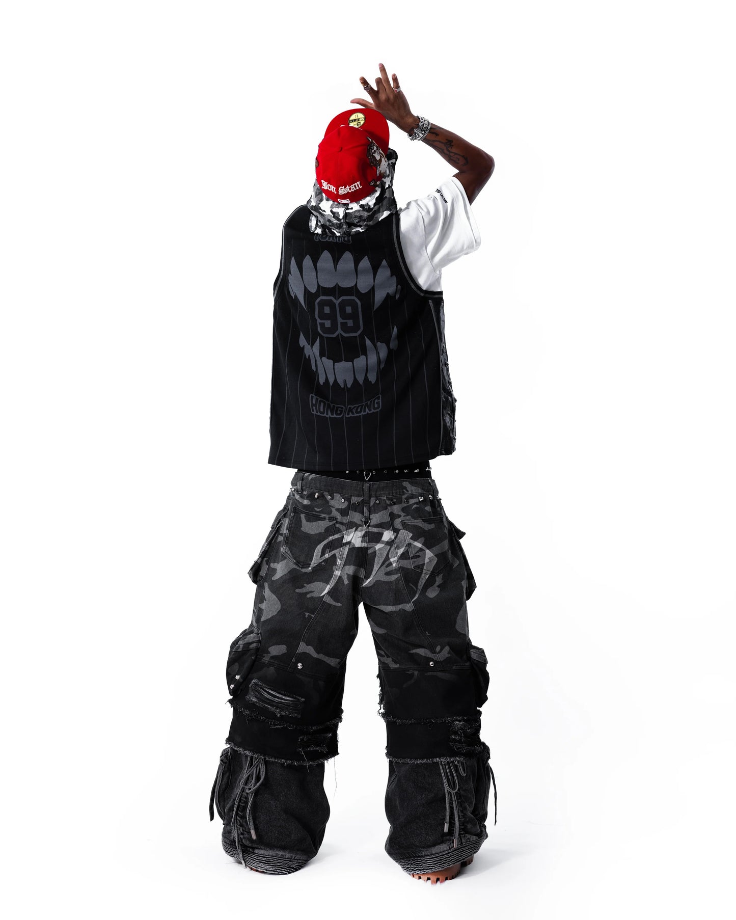 【SATSUN NIGHT】KURO DOUBLE-LAYER BASKETBALL JERSEY - WHITE