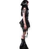 【SATSUN NIGHT】<DEVIL^ANGEL FRIENDSHIP> SKIRT TRANS BAG - WASHED BLACK