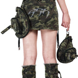 【SATSUN NIGHT】 <STREET-CAMO> WASHED SKIRT TWINS BAG - CAMO GREEN