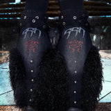 <NIGHT ROSE> LEG WARMERS - WASHED BLACK
