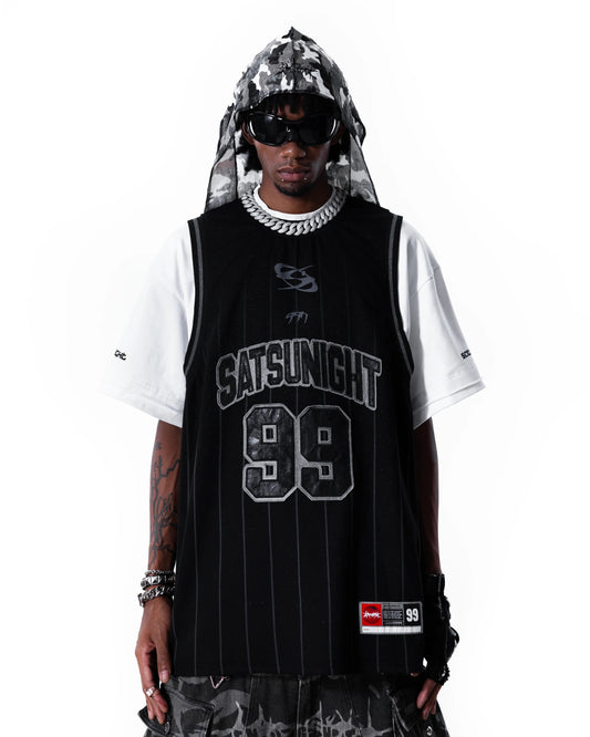 【SATSUN NIGHT】KURO DOUBLE-LAYER BASKETBALL JERSEY - WHITE
