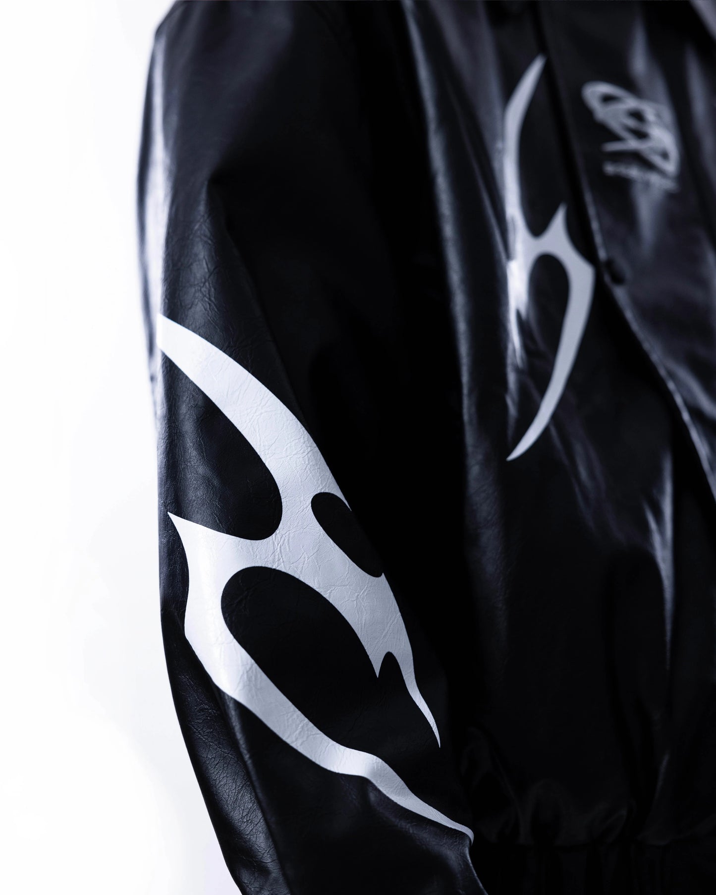 【SATSUN NIGHT】<it n0t black white> LEATHER JACKET - BLACK</it>