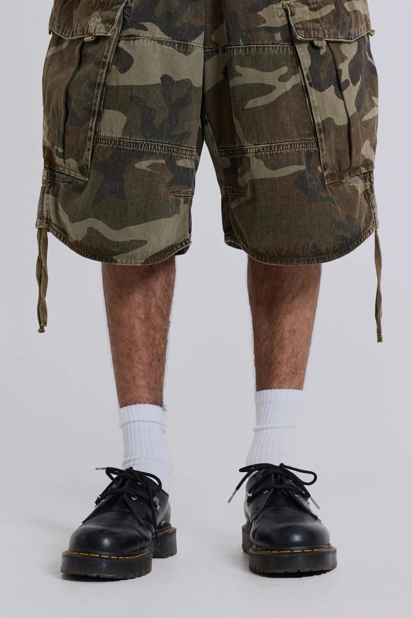 Cadet Style Camo Loose Shorts
