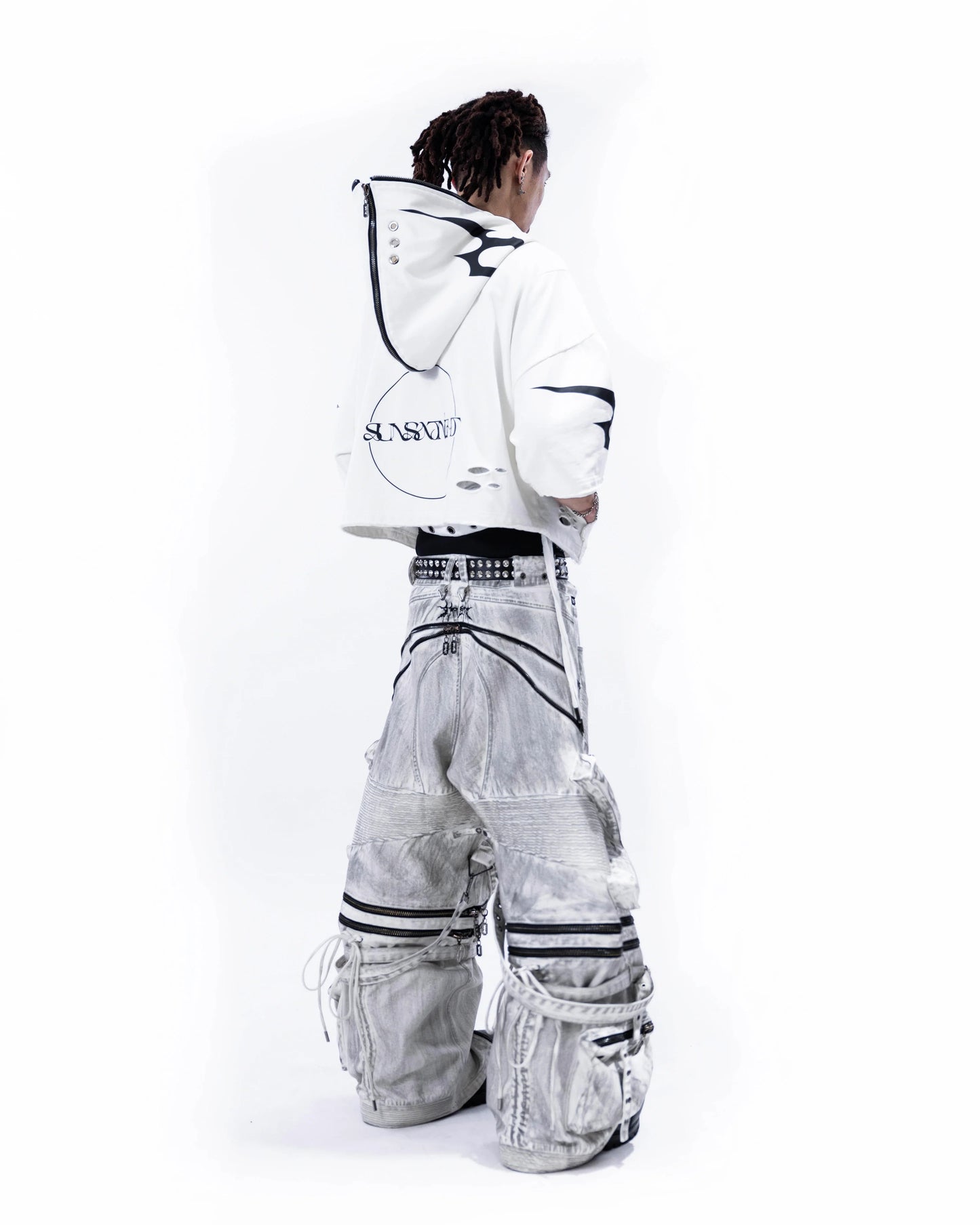 【SATSUN NIGHT】<IT's N0T BLACK & WHITE> - SHORT JACKET - WHITE