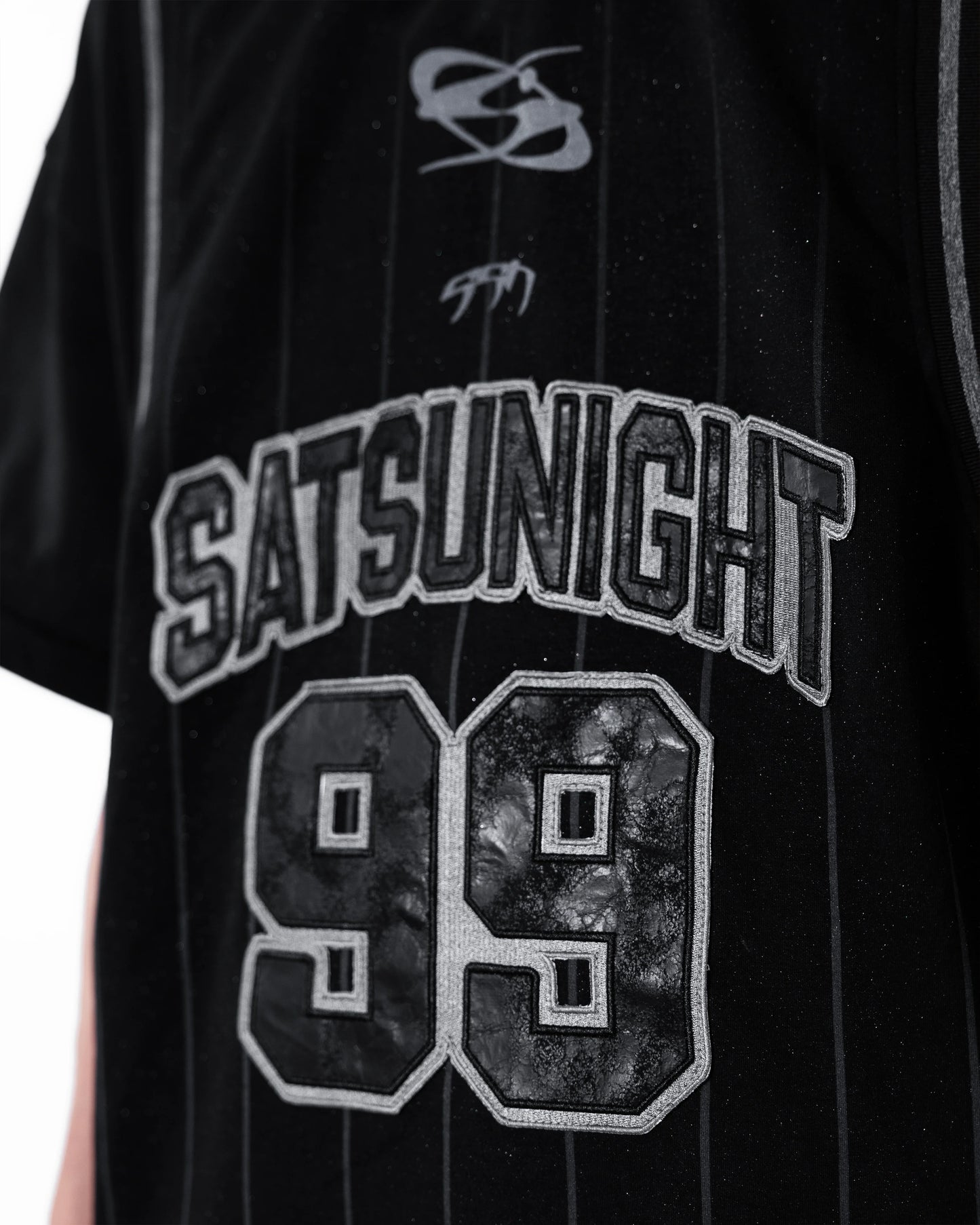 【SATSUN NIGHT】KURO DOUBLE-LAYER BASKETBALL JERSEY - BLACK