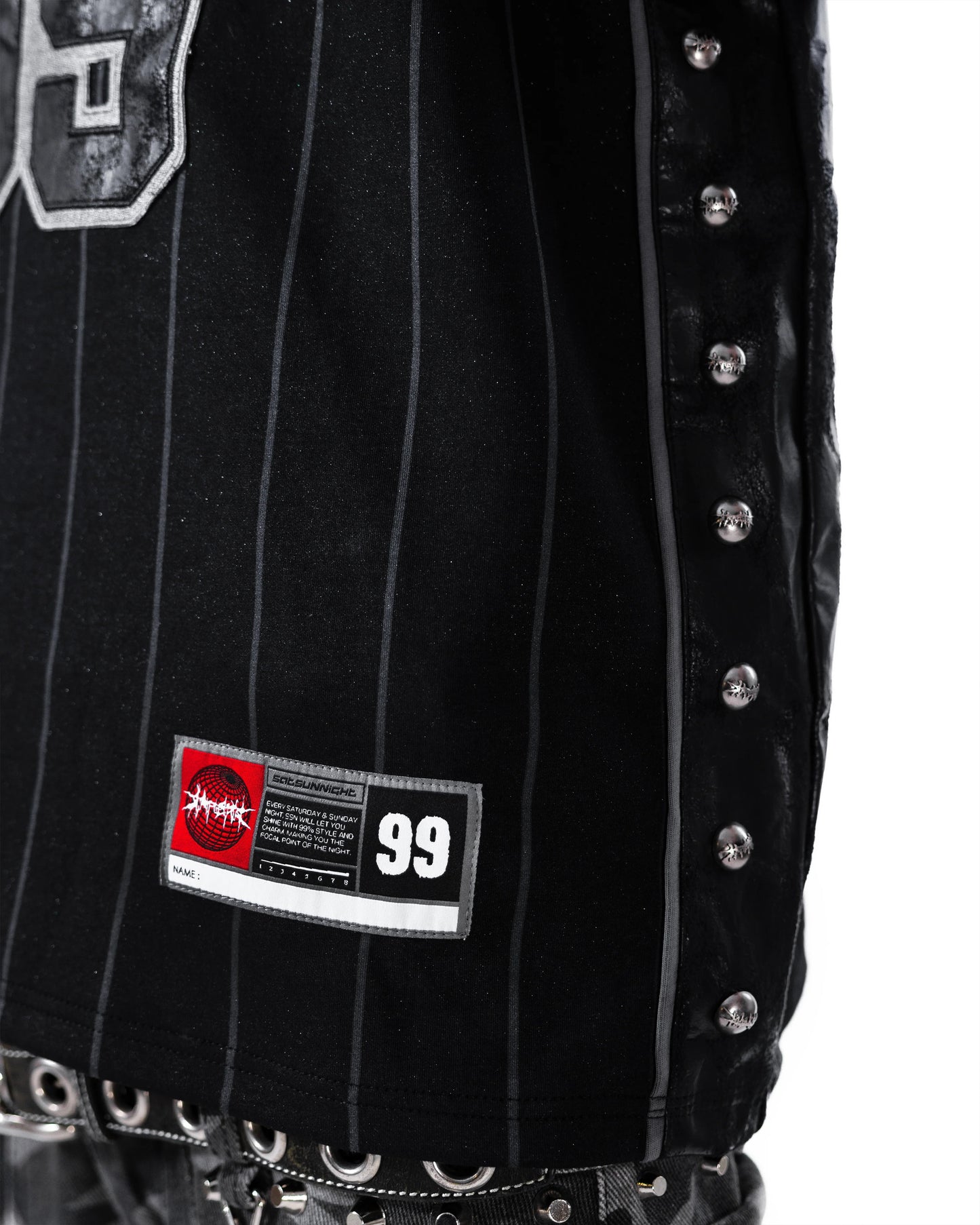 【SATSUN NIGHT】KURO DOUBLE-LAYER BASKETBALL JERSEY - BLACK