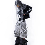 <IT's N0T BLACK & WHITE> LEATHER JACKET - BLACK