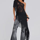 Washed Black Slim Fit Whiskered Flare Jeans