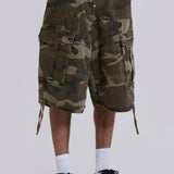 Cadet Style Camo Loose Shorts