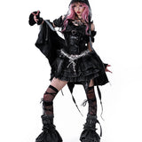 KURO PUNK PRINCESS DRESS - WASHED BLACK