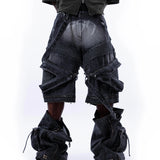 <IT's N0T BLACK & WHITE> HEAVY-DUTY DENIM PANTS - WASHED BLACK