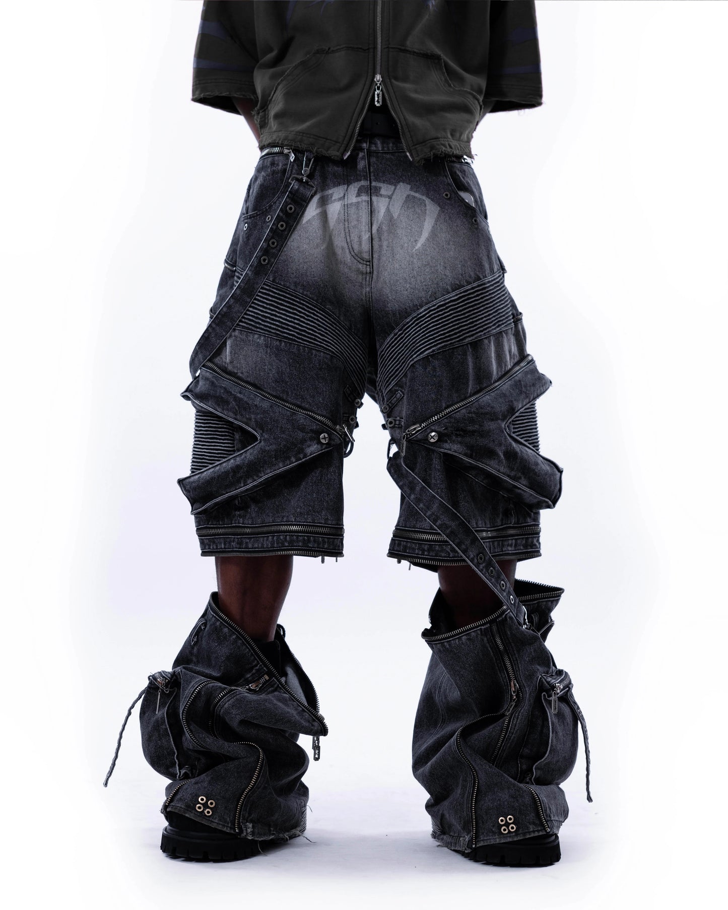 【SATSUN NIGHT】<it n0t black white> HEAVY-DUTY DENIM PANTS - WASHED BLACK</it>