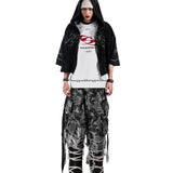 <DEVIL^ANGEL FRIENDSHIP> SHORT JACKET - WASHED BLACK