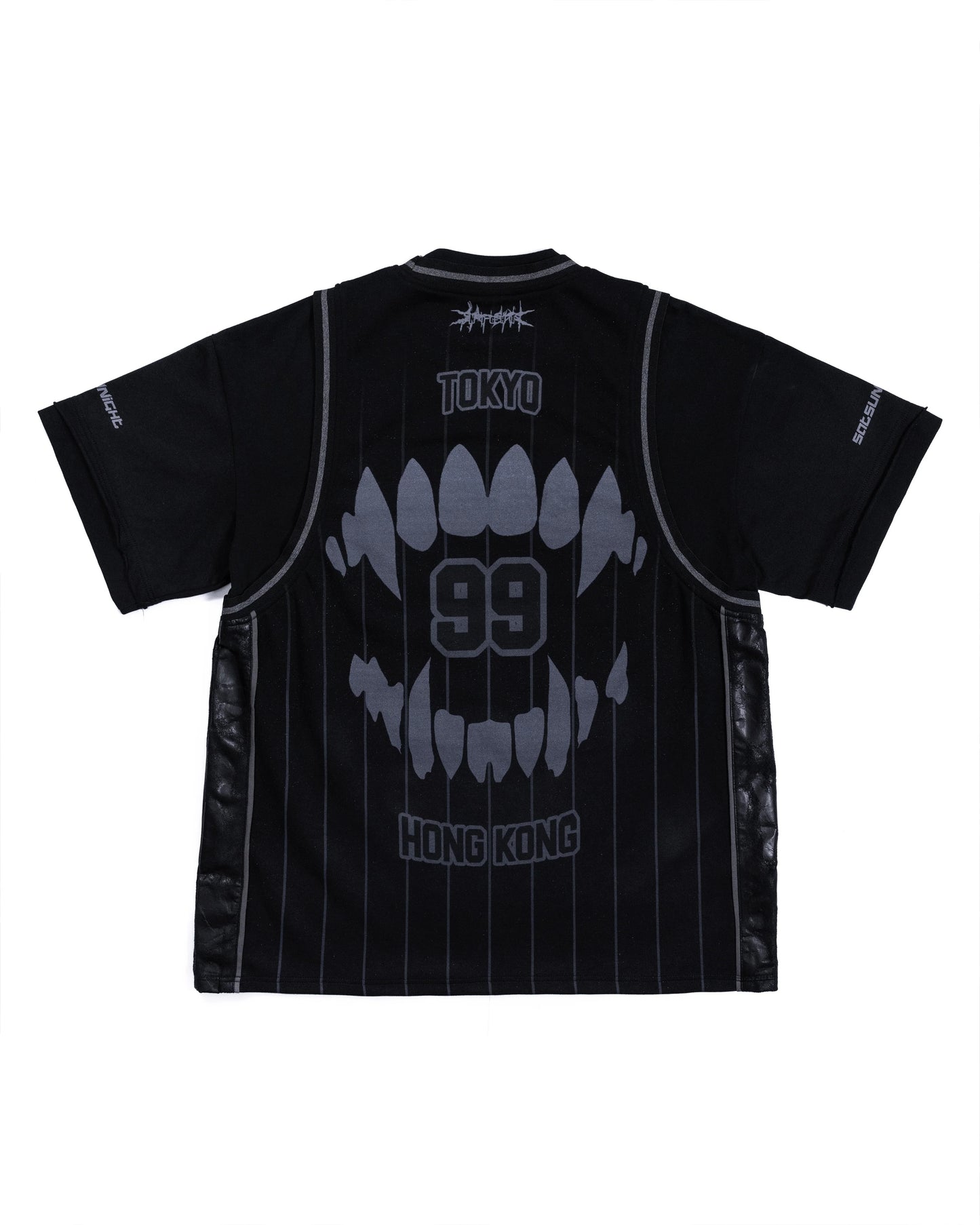 【SATSUN NIGHT】KURO DOUBLE-LAYER BASKETBALL JERSEY - BLACK