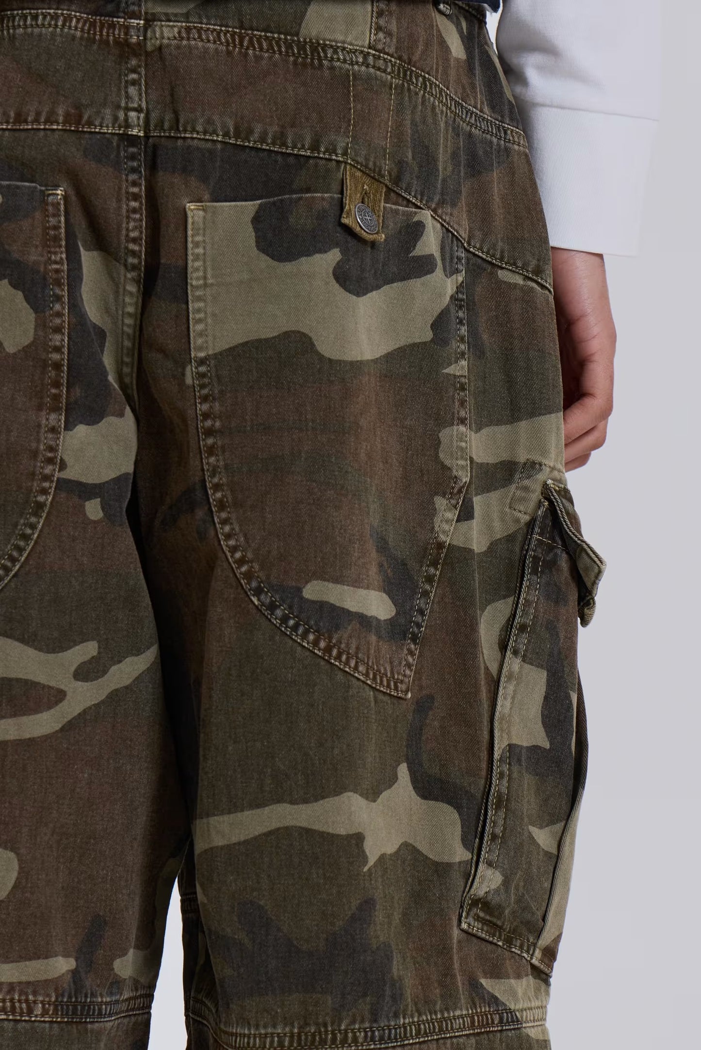 Cadet Style Camo Loose Shorts