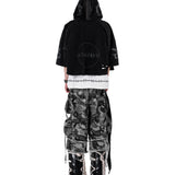 <DEVIL^ANGEL FRIENDSHIP> SHORT JACKET - WASHED BLACK