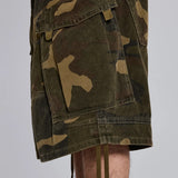 Cadet Style Camo Loose Shorts