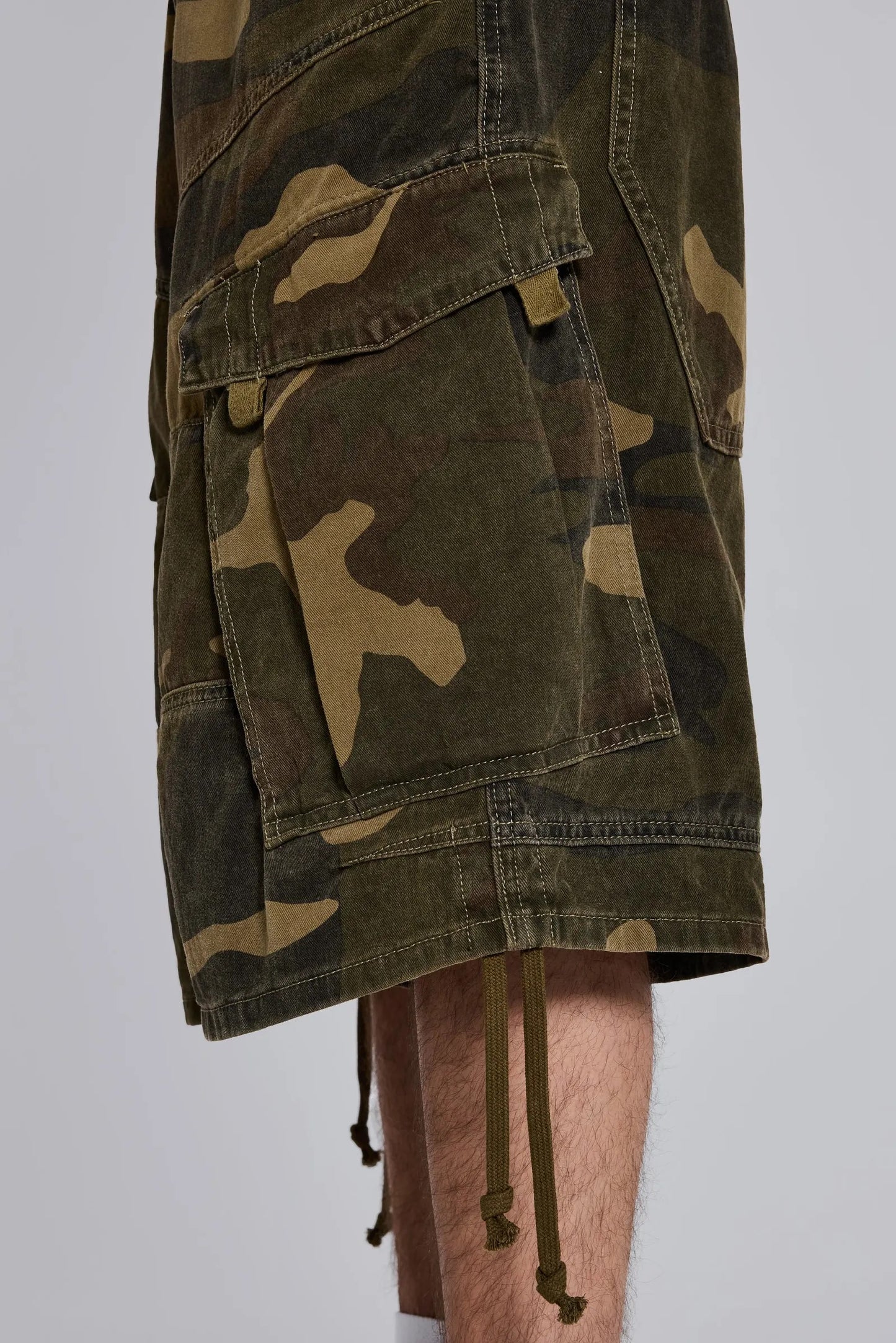 Cadet Style Camo Loose Shorts
