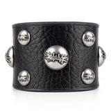 DOUBLE LOGO METAL LEATHER STRAP