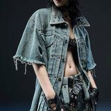 DENIM WASHED OVER SHIRT