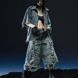 DENIM WASHED OVER SHIRT