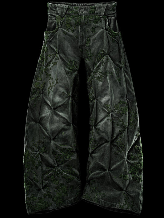 【BADSON】MOSS 'OVERGROWTH' DENIM PANTS