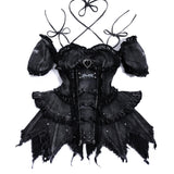 KURO PUNK PRINCESS DRESS - WASHED BLACK
