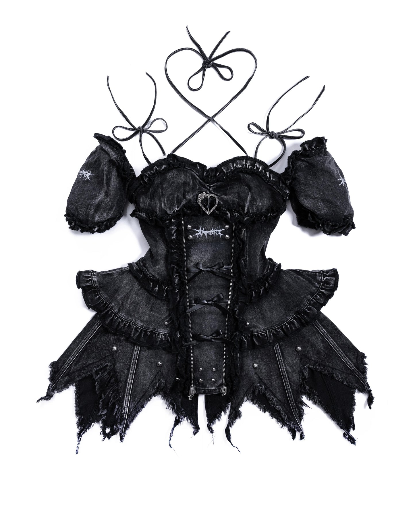 【SATSUN NIGHT】KURO PUNK PRINCESS DRESS - WASHED BLACK