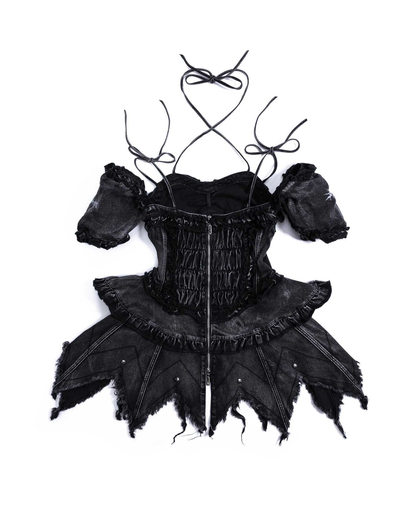 【SATSUN NIGHT】KURO PUNK PRINCESS DRESS - WASHED BLACK