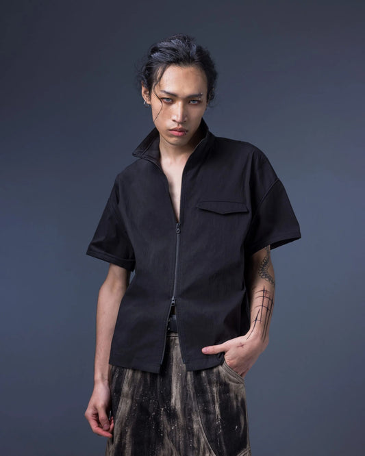 【JIMMY GUTSON】Modular – Elytra Dual-Zip Short Top(black)