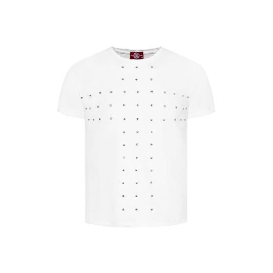 REGULAR T-SHIRT – CROSS STUD / ANGEL BACK （WHITE)