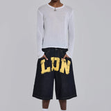 LDN Print Heavy Rigid Coarse Denim Jorts