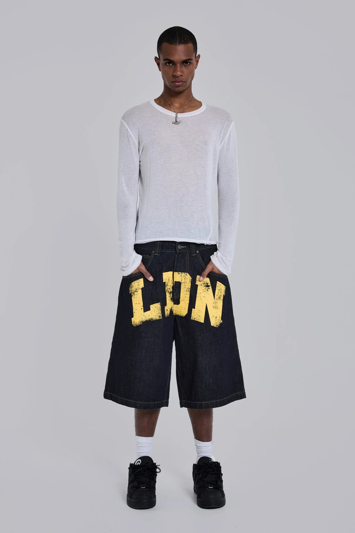 LDN Print Heavy Rigid Coarse Denim Jorts