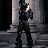 SSN V.05 SPECIAL CRACKED TEXTURE FABRIC VEST JACKET - NOTHING LASTS FOREVER
