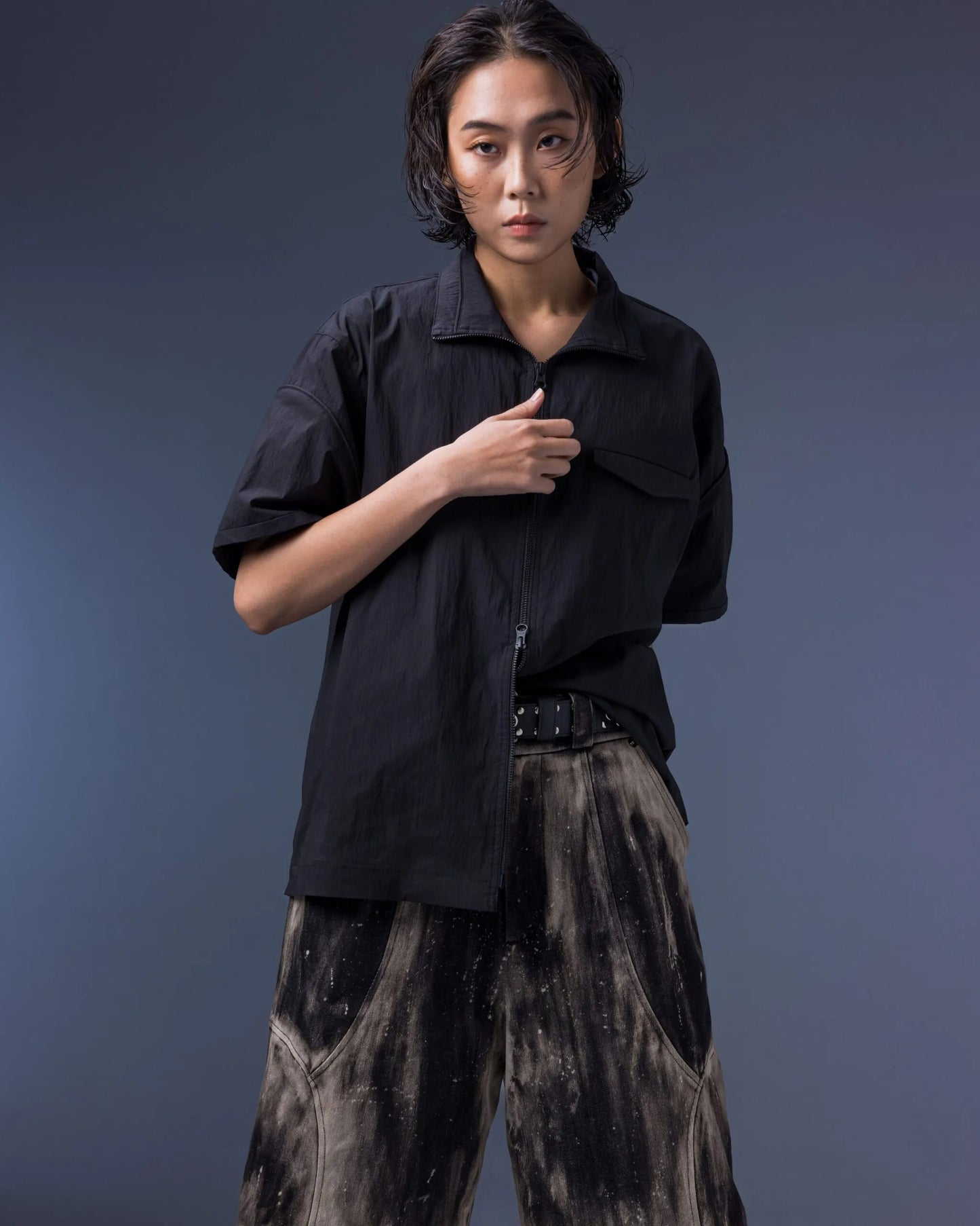 【JIMMY GUTSON】Modular – Elytra Dual-Zip Short Top(black)