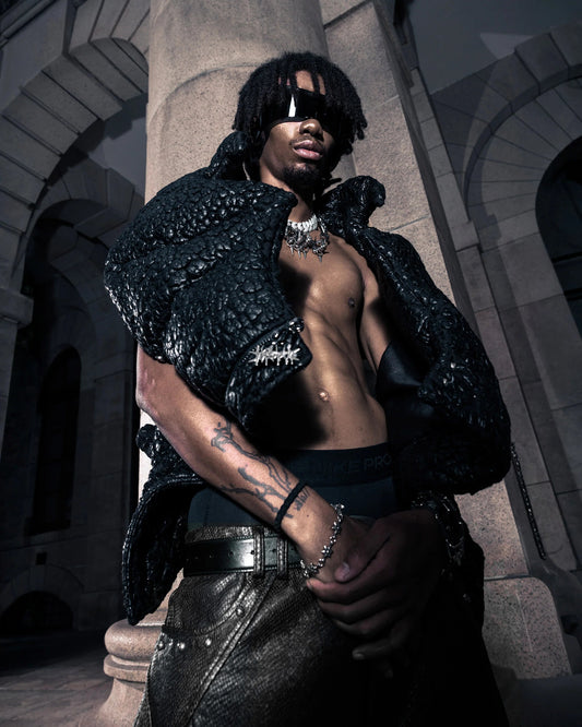 【SATSUN NIGHT】SSN V.05 SPECIAL CRACKED TEXTURE FABRIC VEST JACKET - NOTHING LASTS FOREVER (PRE-ORDER)