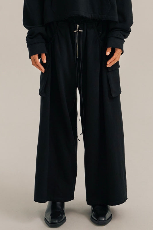 【ASPARAGUS】Pleats pocket wide pants