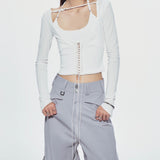 BISOU LONG SLEEVE TOP (WHITE)