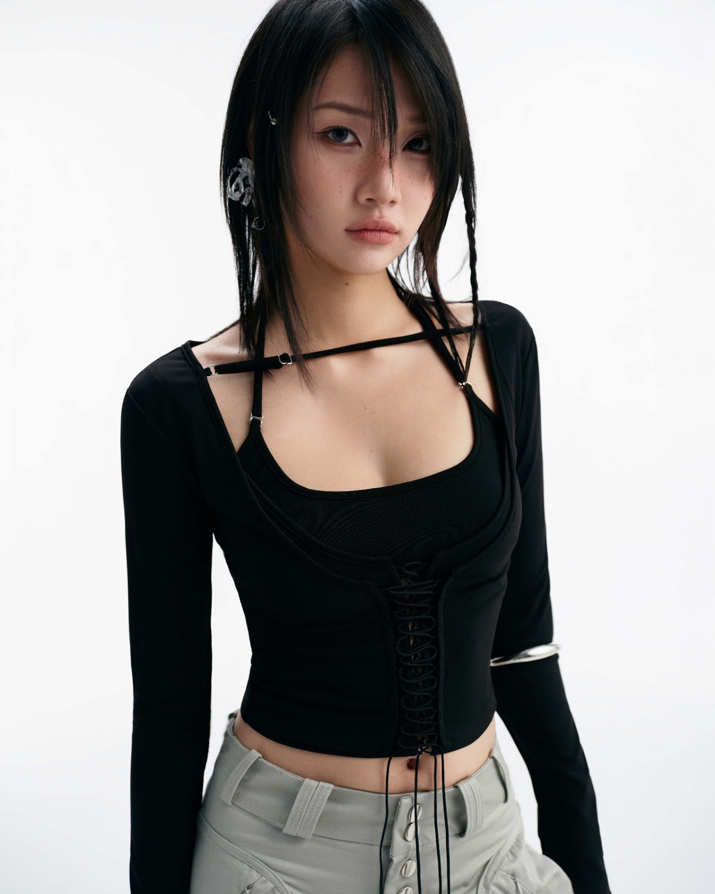 【BUNNYHILL CONCEPT】BISOU LONG SLEEVE TOP (BLACK)