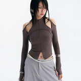 CASPIAN LONG SLEEVE TOP (GREY)