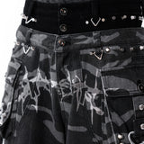 STREET-CAMO 2.0 - WASHED GREY DENIM SHORTS