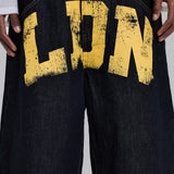 LDN Print Heavy Rigid Coarse Denim Jorts