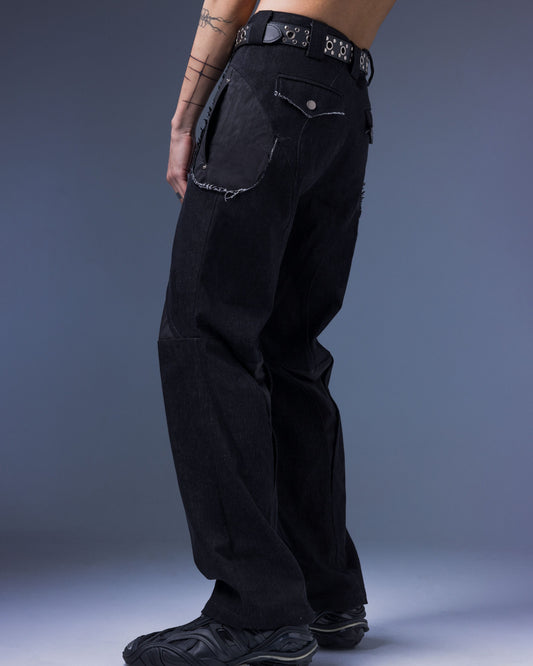 【JIMMY GUTSON】Biomimetic – Appendicular Structure Straight Pants (black)