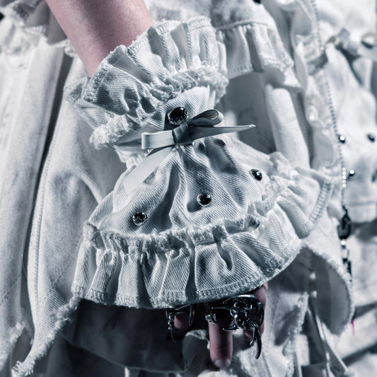 【SATSUN NIGHT】SSN V.05 LEGENDS OF NIGHT PRINCESS HAND SOCKS - POLLUTION WHITE (PRE-ORDER)