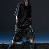 RIVETED CROSS OVER T-SHIRT