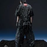 BLACK WAXED OVERSHIRT
