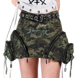 【SATSUN NIGHT】 <STREET-CAMO> WASHED SKIRT TWINS BAG - CAMO GREEN